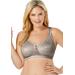 Plus Size Women's Jacquard Wireless Bra by Comfort Choice in Light Taupe (Size 38 B)