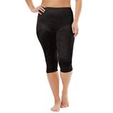 Plus Size Women's Cortland Intimates Firm Control Capri Pant Liner 7611 by Cortland® in Black (Size L) Slip