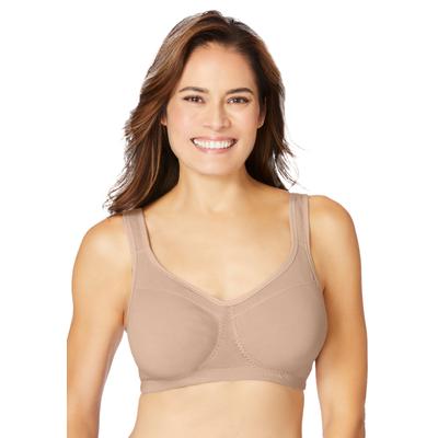 Plus Size Women's Wireless Leisure Bra by Comfort Choice in Nude (Size 44 C)