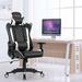 Costway Goplus Massage PC & Racing Game Chair Faux Leather/Upholstered in White/Black | 54 H x 29 W x 29 D in | Wayfair HW66290WH