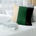 East Urban Home Milwaukee Basketball Linen Striped Pillow Cover Linen in Green/White/Black | 18 H x 18 W x 1.5 D in | Wayfair