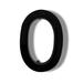 NACH 4" H Metal Floating Mount House Number Metal in Black | 4 H x 3 W x 0.4 D in | Wayfair HH-SDW4-BLK-0