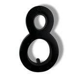 NACH 4" H Metal Floating Mount House Number Metal in Black | 4 H x 3 W x 0.4 D in | Wayfair HH-SDW4-BLK-8