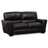 Palliser Furniture Teague 69" Leather Match Square Arm Loveseat Leather Match in Black | 35.5 H x 69 W x 41 D in | Wayfair 77888-03-1BTA00