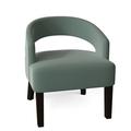 Barrel Chair - Poshbin Carly 27" Wide Barrel Chair Polyester/Velvet in Green/Blue/Brown | 31 H x 27 W x 27 D in | Wayfair