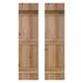 Dogberry Collections Traditional Board & Batten Exterior Shutters Wood in Brown | 84 H x 14 W x 1.63 D in | Wayfair w-trad-1484-blnd-doub