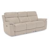 Palliser Furniture Granada 90.5" Leather Match Pillow Top Arm Reclining Sofa Leather Match in White | 39.5 H x 90.5 W x 39.5 D in | Wayfair