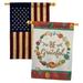 Breeze Decor Be Grateful 2-Sided Polyester 40 x 28 in. House Flag in Black/Brown | 40 H x 28 W in | Wayfair BD-TG-HP-113071-IP-BOAA-D-US18-WA