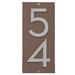 Montague Metal Products Inc. Floating 1-Line Wall Address Plaque Metal in Brown | 10 H x 4.5 W x 1 D in | Wayfair VMP-042-W-S/S