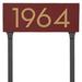 Montague Metal Products Inc. Floating 1-Line Lawn Address Sign Metal in Brown | 6 H x 16.5 W x 1 D in | Wayfair HMP-044-L-T-G