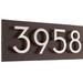 Montague Metal Products Inc. Floating 1-Line Lawn Address Sign Metal in Brown | 6 H x 16.5 W x 1 D in | Wayfair HMP-044-L-RB-TT