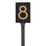 Montague Metal Products Inc. Floating 1-Line Lawn Address Sign Metal in Black | 6 H x 4.5 W x 1 D in | Wayfair HMP-041-L-B-G