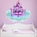 Zoomie Kids Personalized Princess Castle Wall Decal Canvas/Fabric in Indigo | 27 H x 30 W in | Wayfair C670E8BA46024AC7A66C302F4B489535