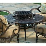 Darby Home Co Elraine Outdoor Aluminum Wood Burning Fire Pit Table Aluminum in Brown/Gray | 22.04 H x 51.96 W x 51.96 D in | Wayfair