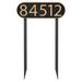 Montague Metal Products Inc. Oblong 1-Line Lawn Address Sign Metal in Black | 17 H x 3.12 W x 0.35 D in | Wayfair DMP-0004-L-BG