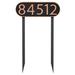 Montague Metal Products Inc. Oblong 1-Line Lawn Address Sign Metal in Black | 17 H x 3.12 W x 0.35 D in | Wayfair DMP-0004-L-BC