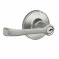 Schlage Torino Lever Keyed Entry Lock, Stainless Steel in Gray | 2.625 H x 5.3125 W in | Wayfair J54TOR630