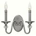 Darby Home Co Kattan 2-Light Candle Wall Light in Gray | 9 H x 12.75 W x 6.3 D in | Wayfair 1868594FDE3F4B08B4573BC51777EDA7