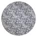 Gray Round 5' Area Rug - Bay Isle Home™ Umstead Floral Area Rug 60.0 x 60.0 x 0.08 in blue/indigo/navy/whitePolyester | Wayfair