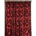 Rosdorf Park Amboy Damask Semi-Sheer Rod Pocket Single Curtain Panel Polyester in Red/Black | 108 H in | Wayfair DFC0514105F04162ABC34389F1FD5800