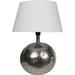 Orren Ellis Corundum 11" Stainless Steel Table Lamp Metal/Fabric in Gray/White | 11 H x 5.5 W x 5.5 D in | Wayfair D383BF903DD54229B8574A7223AE7670