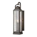 Hinkley Revere Blackened Brass 1 - Bulb 17.25" H Outdoor Wall Latern Metal in White | 17.25 H x 4.5 W x 5.5 D in | Wayfair 1180BLB