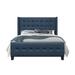 Three Posts™ Laverriere Tufted Low Profile Standard Bed Upholstered/Polyester in Blue | 55.9 H x 60.87 W x 81.3 D in | Wayfair
