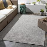 Cranwell 7'6" x 9'5" Cottage Charcoal/Cream/Black Outdoor Area Rug - Hauteloom