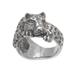 Leopard Grip,'925 Sterling Silver Leopard Cocktail Ring from Indonesia'