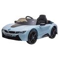 HOMCOM BMW I8 Coupe Licensed 6V Kids Electric Ride On Car Toy with Remote Control Music Horn Lights MP3 Suspension Wheels for 3-8 Years Blue