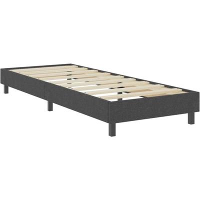 Boxspring-Bettgestell Grau Stoff 90x200 cm Vidaxl Image