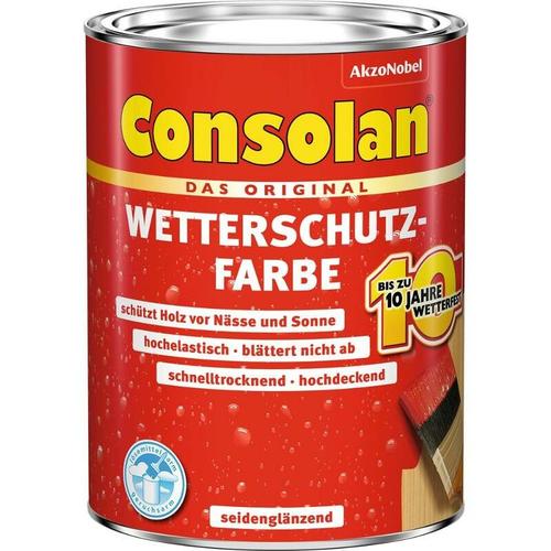 Akzonobel-consolan - Consolan Wetterschutz-Farbe Holzfarbe Holzschutz gelb 2,5 Liter