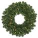 The Holiday Aisle® Oregon Fir Artificial Fir Wreath Traditional Faux in Green/White | 60 H x 60 W x 5 D in | Wayfair