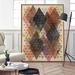 Corrigan Studio® 'Inked Triangles I' by Nikki Galapon - Wrapped Canvas Painting Print Canvas in Brown/Red/White | 72 H x 54 W x 1.5 D in | Wayfair