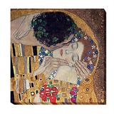 Vault W Artwork The Kiss (Detail) by Gustav Klimt - Painting Print on Canvas Canvas, Cotton in Brown | 12 H x 12 W x 1.5 D in | Wayfair