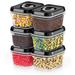 DWËLLZA KITCHEN Airtight Container Food Storage Set Plastic in Black | 3.1 H x 5.2 W x 3.8 D in | Wayfair DKBC-07021