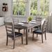 Gracie Oaks Benigni Dining Set Wood/Upholstered in Brown/Gray | Wayfair 079D8E8D2AE34CCDB27250A079338C12