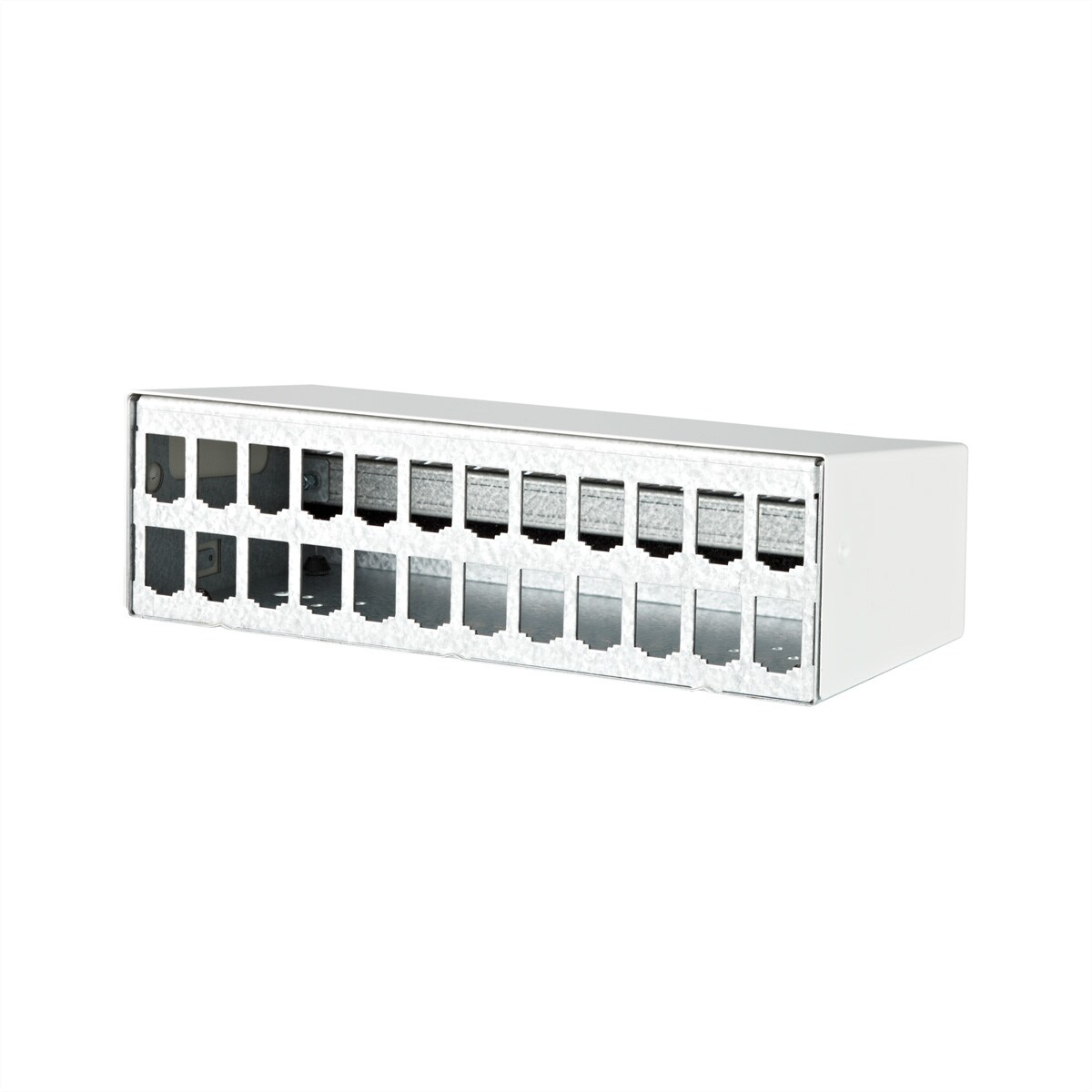 METZ CONNECT Modul AP-Gehäuse 2x12 Port reinweiß RAL9010 Image