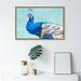 Oliver Gal Animals Bright Peacock Birds - Graphic Art on Canvas in Blue/Green/White | 10 H x 15 W x 1.5 D in | Wayfair 35312_15x10_CANV_WFL