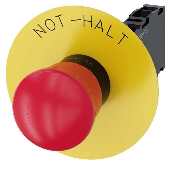 Siemens Dig.Industr. Not-Halt-Pilzdrucktaster 3SU1100-1HB20-1FH0 Image