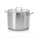 YBM Home Hascevher 18/10 Stainless Steel Stock Pot w/ Lid Stainless Steel in Gray | 11.5 H x 12.5 W in | Wayfair h21