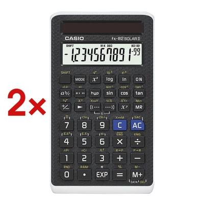 CASIO 2x Schulrechner »FX-82 Solar II« schwarz, 7.1x0.9x12.2 cm