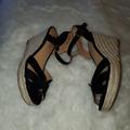 American Eagle Outfitters Shoes | American Eagle Size 10 Black & Tan Wedges | Color: Black/Cream | Size: 10