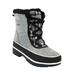 Wide Width Women's The Brienne Waterproof Boot by Comfortview in Grey Plaid (Size 12 W)