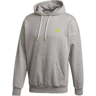 ADIDAS Herren Sweatshirt "Urban Q3", Größe M in Hellgrau Melange/Neongrün