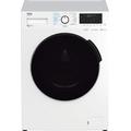 Beko WDW85141Steam1 b300 freistehender Waschtrockner, 8 kg Waschen, 5 kg Trocknen, allergikergeeignet, Touch-Display mit Startzeitvorwahl 0-24 h, Bluetooth, Dampffunktion, Nachlegefunktion, Weiß