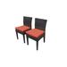 Patio Dining Side Chair w/ Cushion Wicker/Rattan in Brown kathy ireland Homes & Gardens by TK Classics | 36 H x 19 W x 18 D in | Wayfair