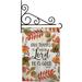 Breeze Decor Give Thanks Unto the Lord 2-Sided Polyester 19 x 13 in. Flag Set in Gray/Orange | 18.5 H x 13 W x 1 D in | Wayfair