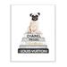 Stupell Industries Glam Pug Sitting On Women's Fashion Icon Books by Amanda Green - Graphic Art Print in Brown | 15 H x 10 W x 0.5 D in | Wayfair