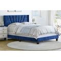 Mercer41 Valencia Velvet Platform Bed Frame Upholstered/Velvet in Blue | 47 H x 66.5 W x 86 D in | Wayfair 3B4AE032CF0546648FAAD3E10D0DF918